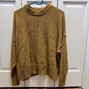 Women's Plus Olive & Pink Tie Dye (very Subtle Pink) Cropped Sweater